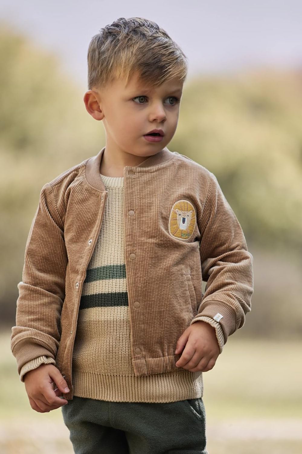 Cordjacke Mudstone - Safari Friends braun (Gr. 98)