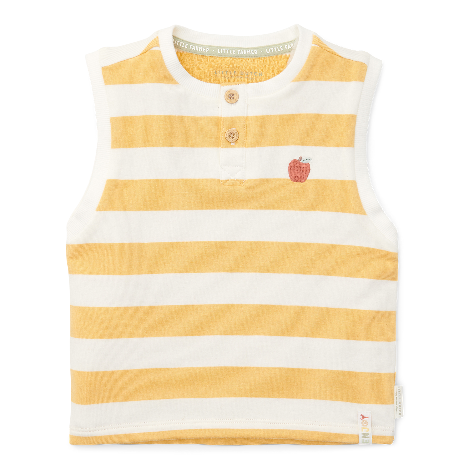 Tank Top Sunny Yellow Stripes Little Farm gelb / weiß (Gr. 74)