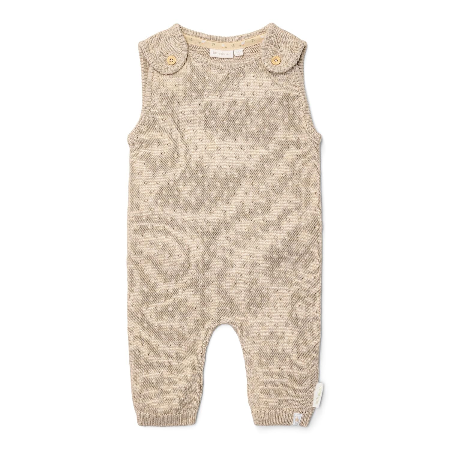 Latzhose gestrickt Soft Beige Melee - Newborn Naturals beige (Gr. 44)