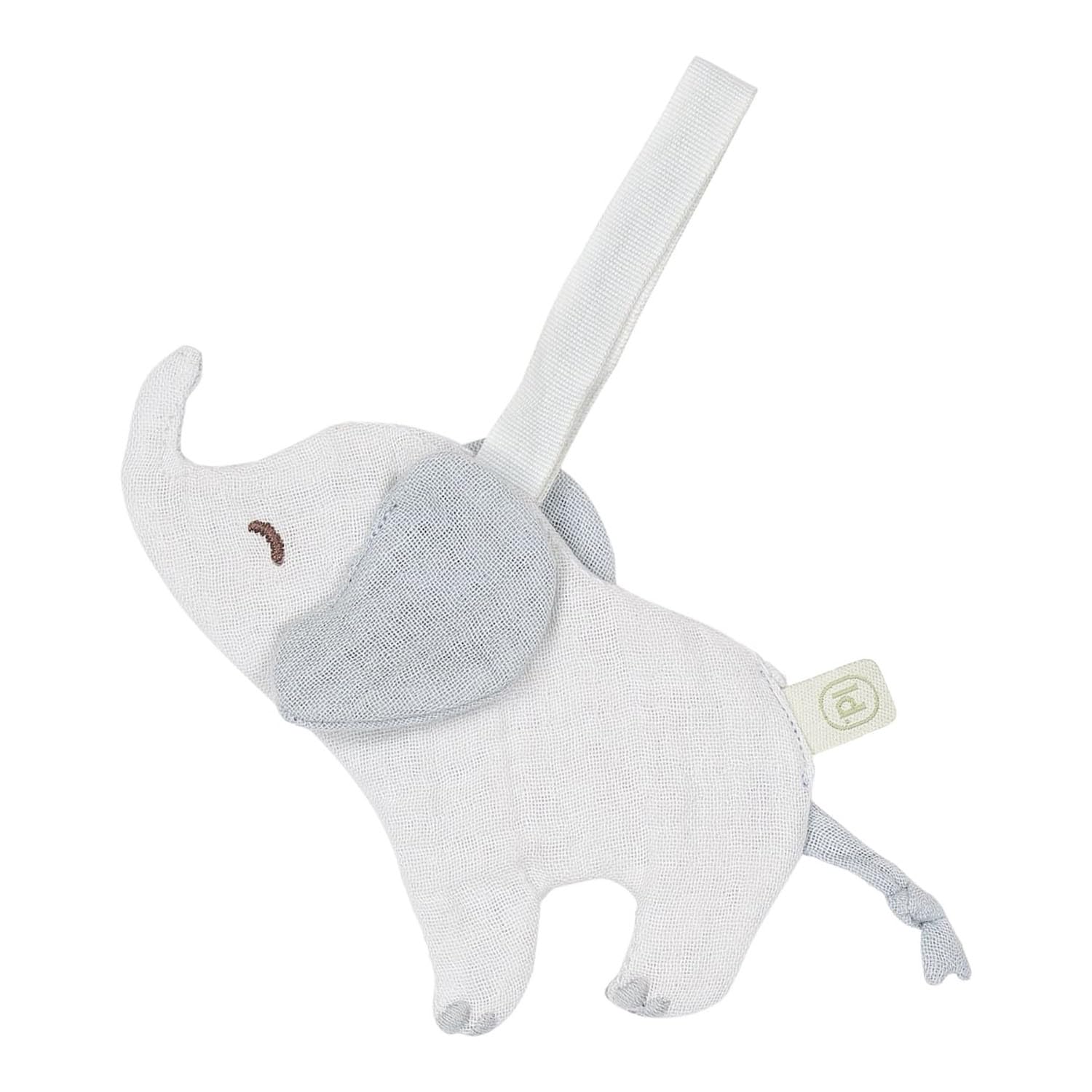 Schnullertuch Elefant - Safari Friends grau
