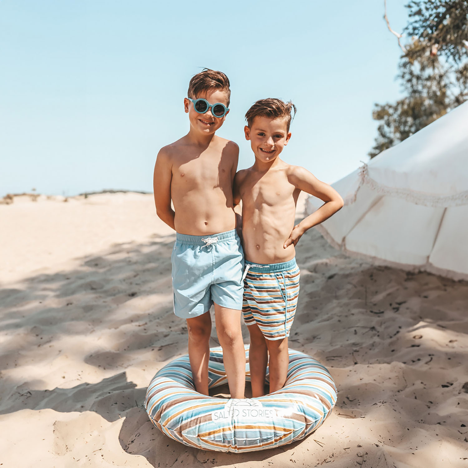 Badehose / Badeshorts - Solid / Stef blau (Gr. 98/104)