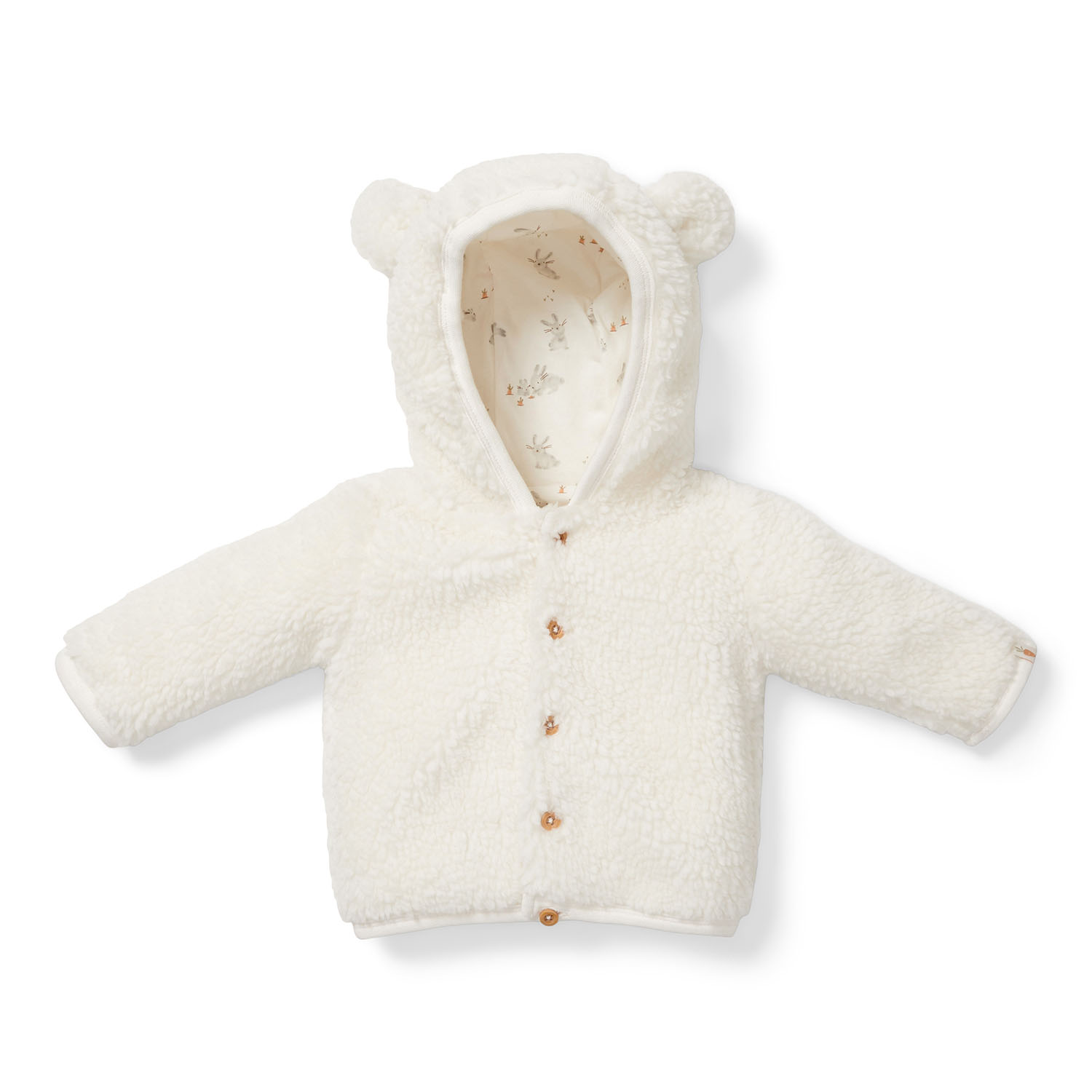 Jacke Bunny Teddyfell Winter weiß (Gr. 50/56)