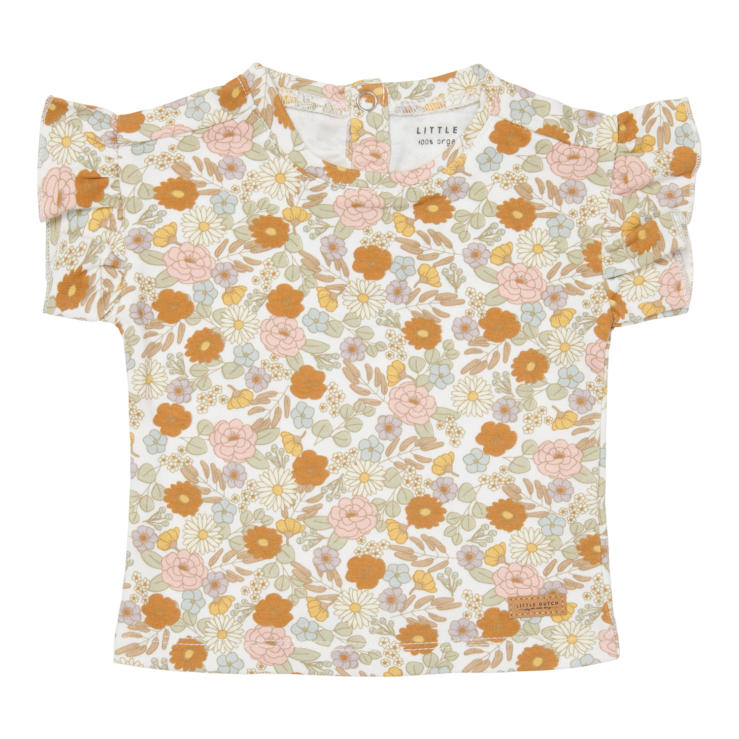 T-Shirt mit Rüschen Vintage Little Flowers (Gr. 80)