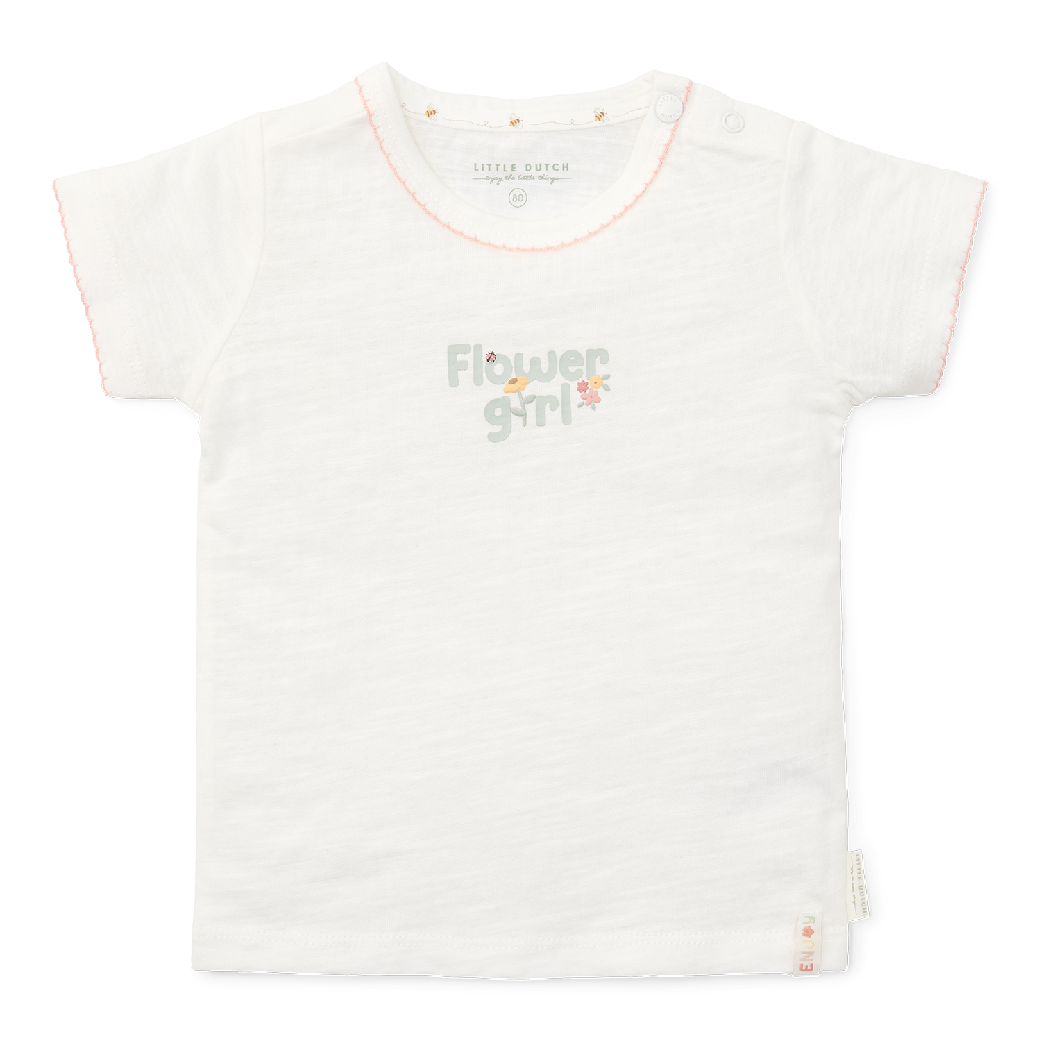 T-Shirt Flower Girl Little Farm weiß (Gr. 98)