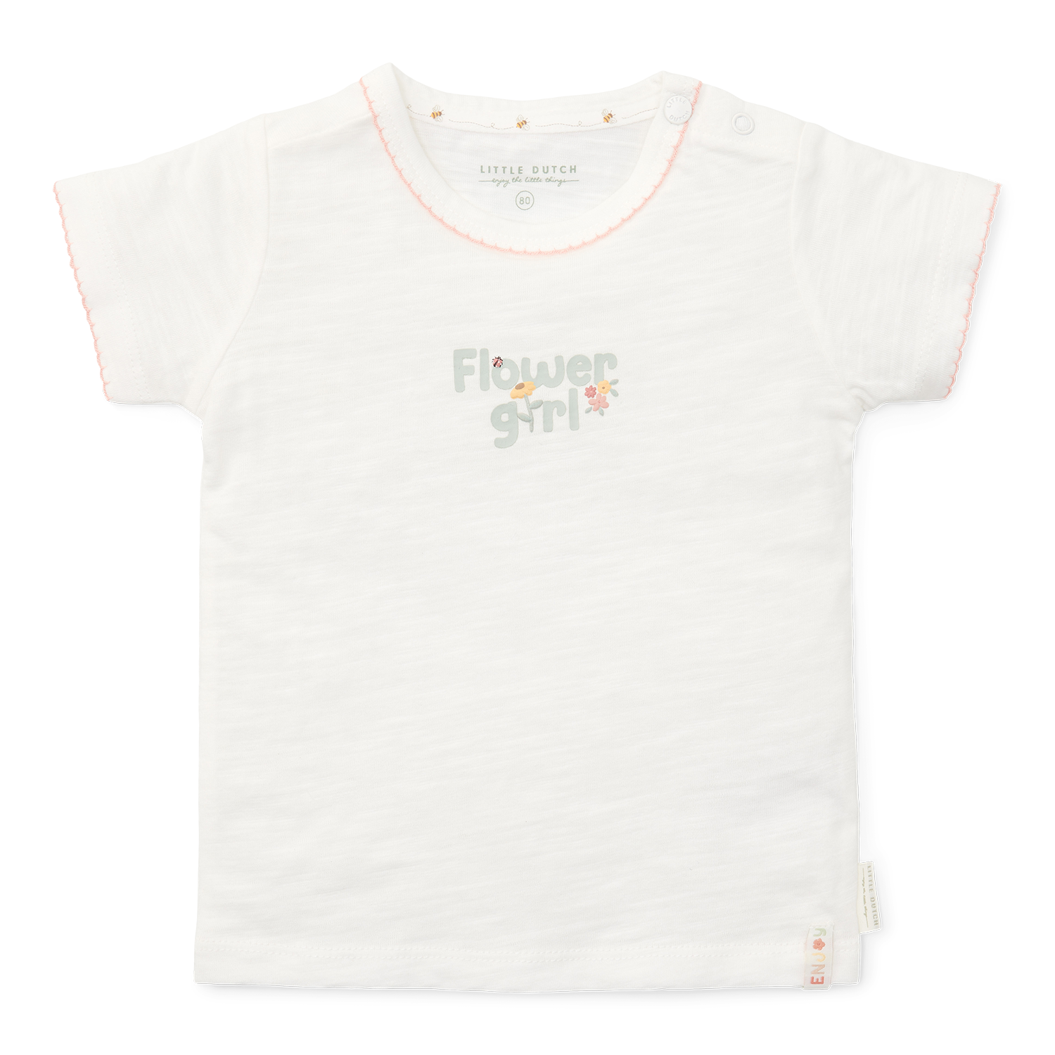 T-Shirt Flower Girl - Little Farm weiß (Gr. 98)