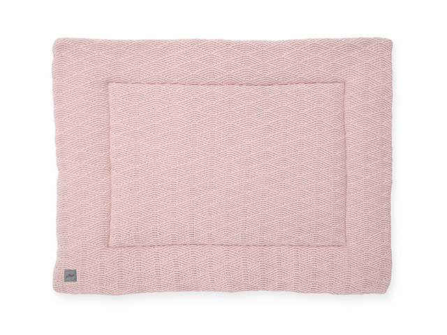 Laufgittereinlage Krabbeldecke Strick River Knit zartrosa (80x100 cm)