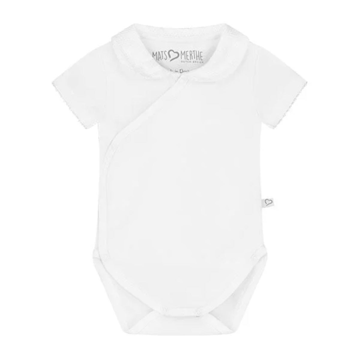 Body kurzarm mit Kragen rund weiß (Gr. 50/56) Body kurzarm mit Kragen rund weiß (Gr. 50/56)