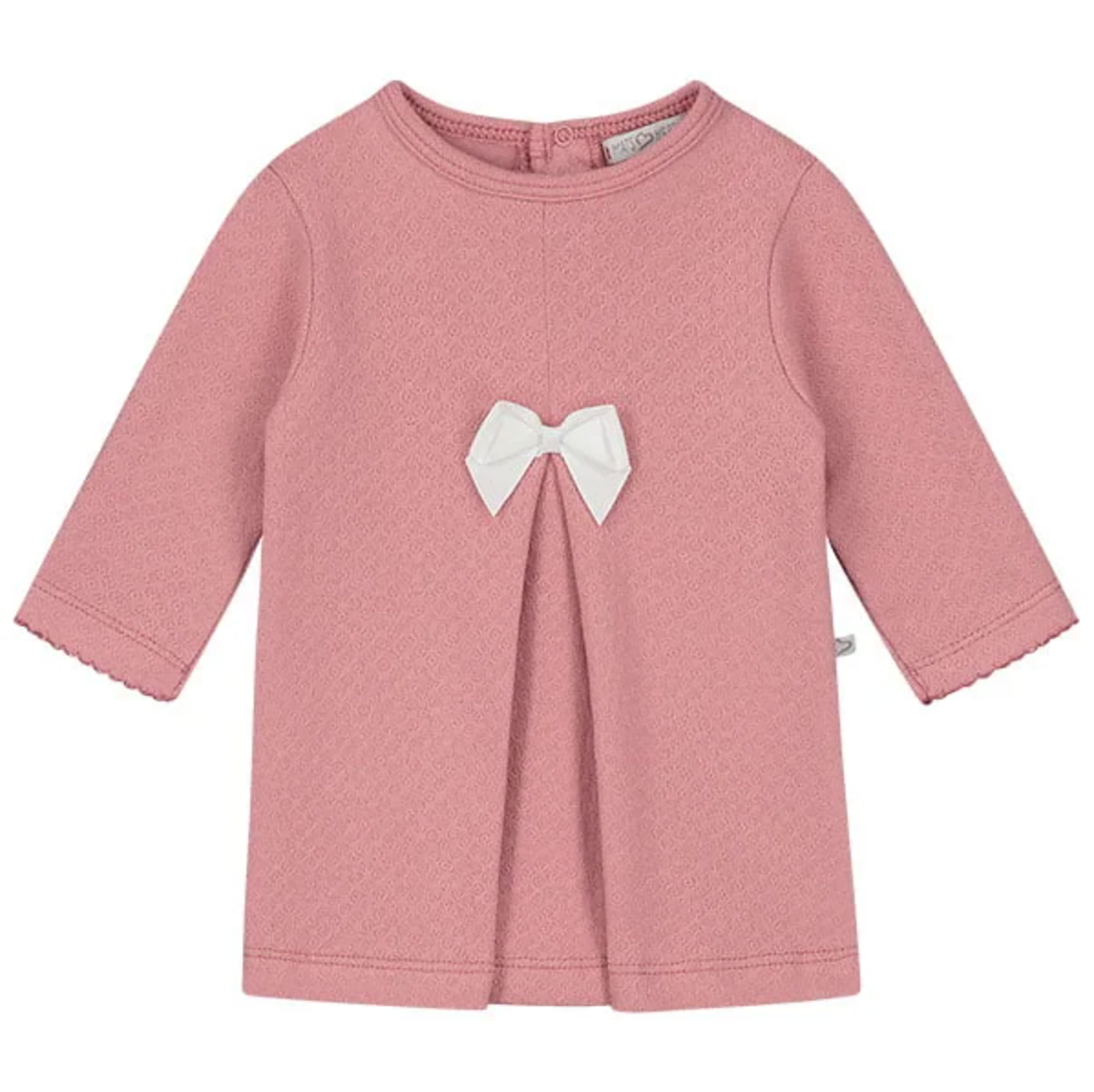 Kleid langärmlig mit Schleife pink (Gr. 62/68) Kleid langärmlig mit Schleife pink (Gr. 62/68)