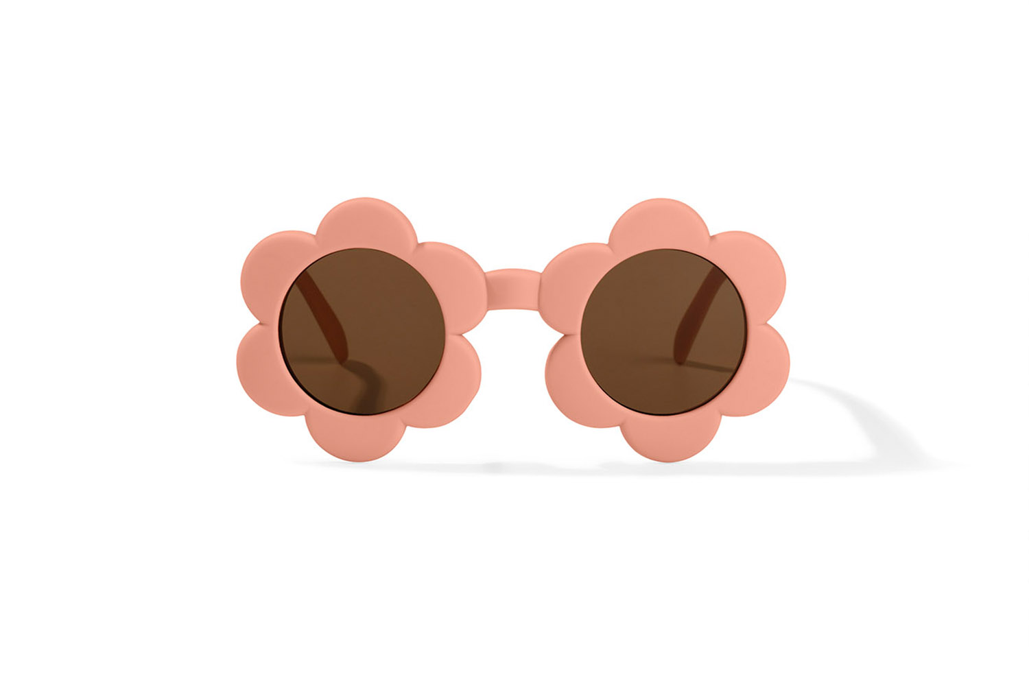 Kindersonnenbrille rund Blume pink blush