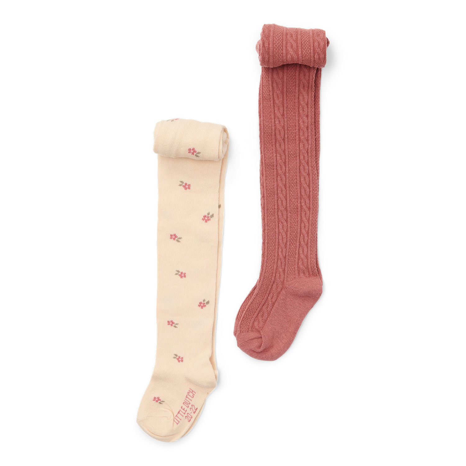 Strumpfhosen 2er Set gestrickt - Little Farm warm rose / sand (Gr. 98/104) Strumpfhosen 2er Set gestrickt - Little Farm warm rose / sand (Gr. 98/104)