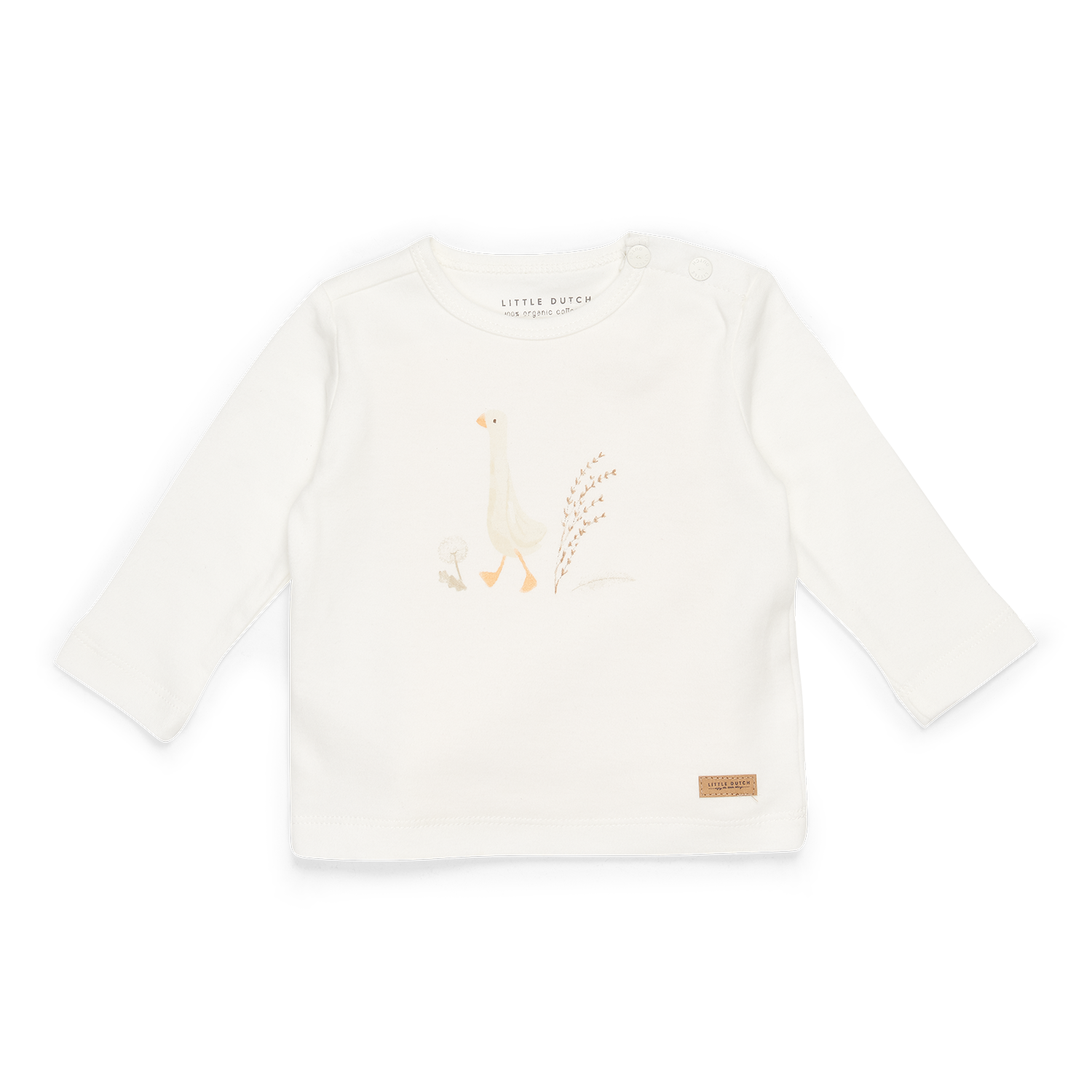 Long Sleeve Shirt / Langarmshirt Little Goose / Kleine Gans laufend weiß (Gr. 68)