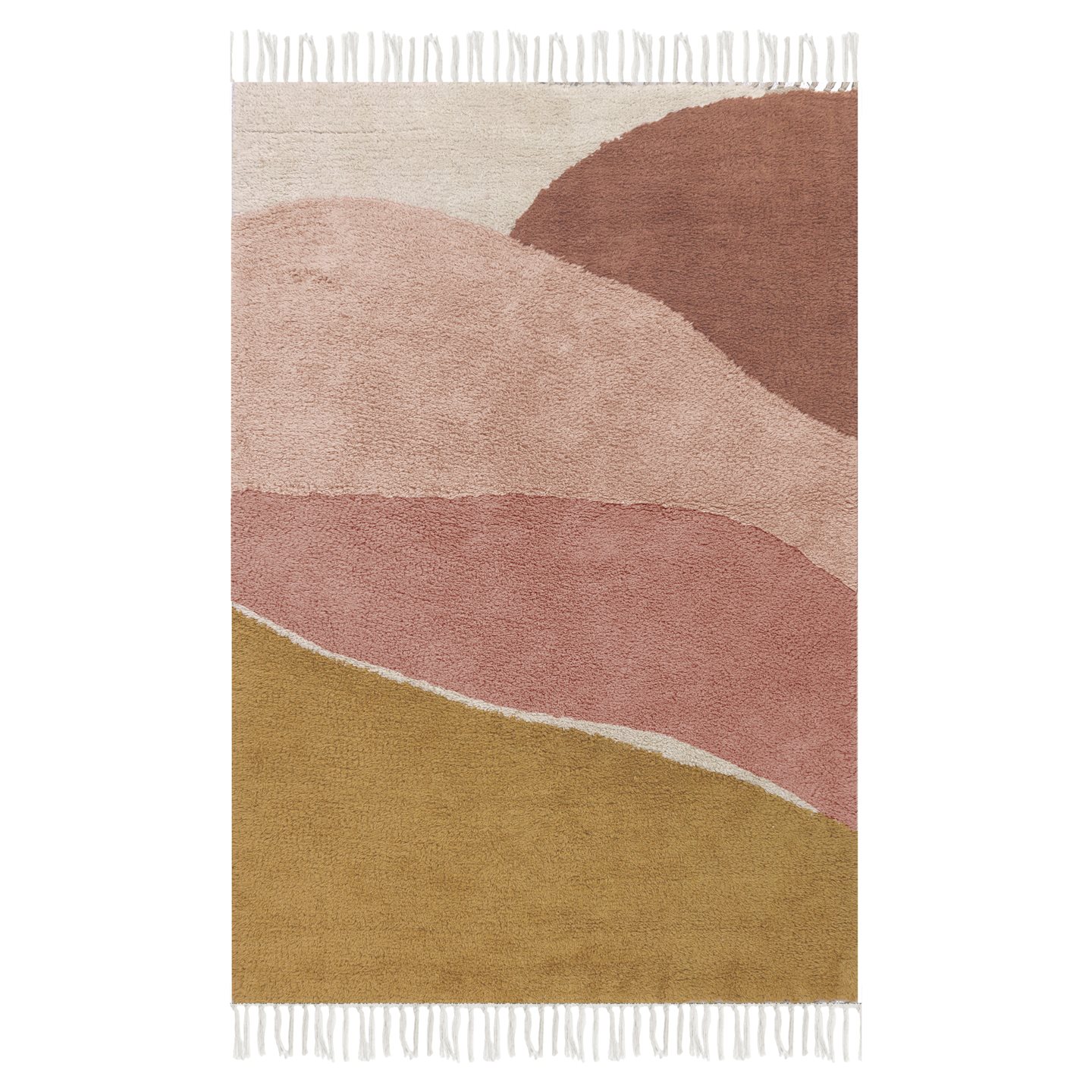 Teppich Horizon rosa rot ocker  (130x90 cm)