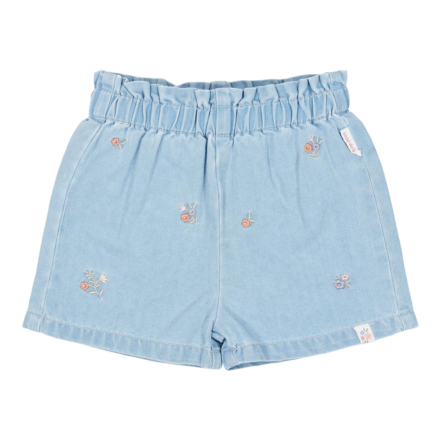 Kurze Hose / Shorts mit Rüschen Denim - Fairy Garden blau (Gr. 74)