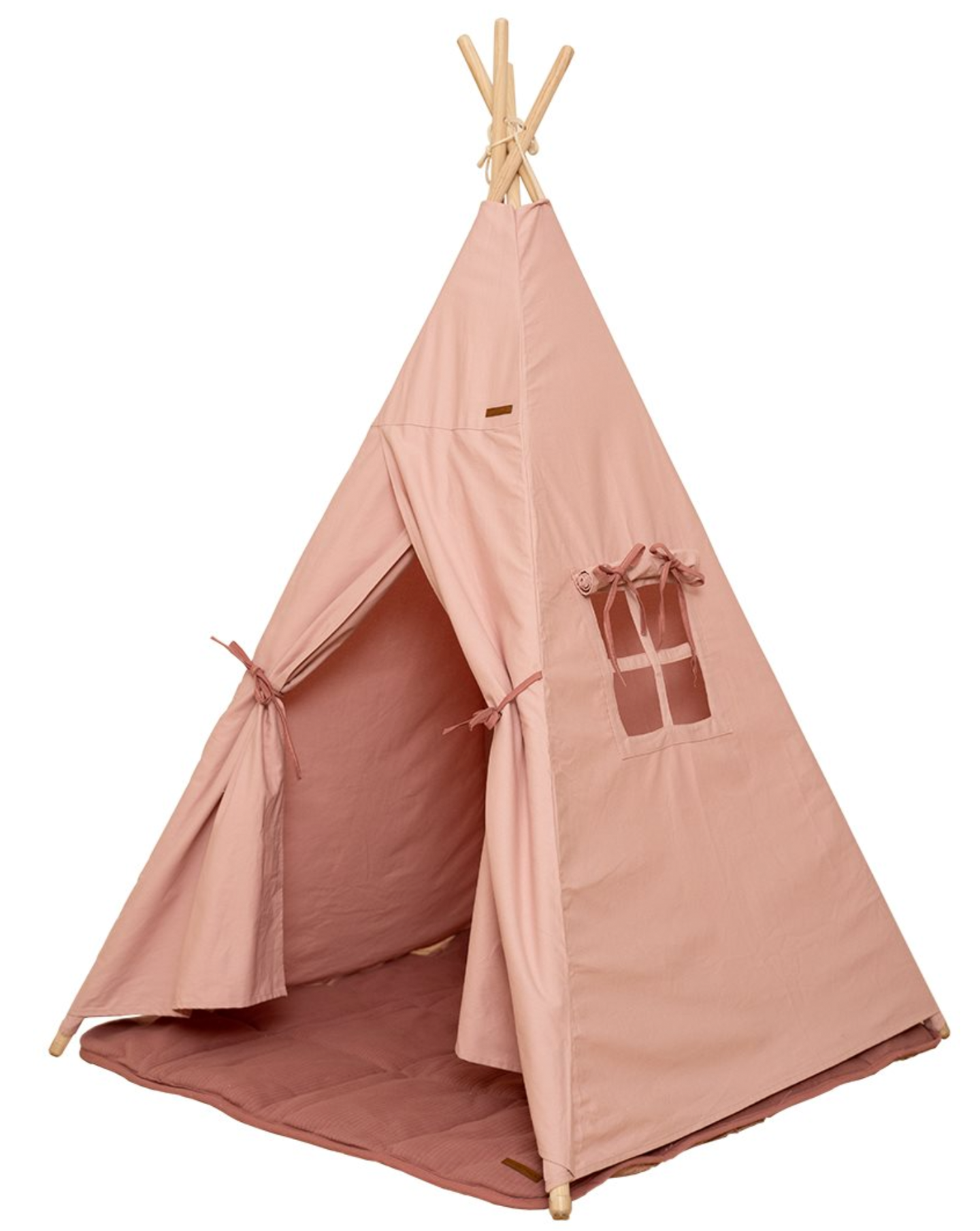 Spielzelt Tipi Zelt aus Stoff inkl. Matte rosa