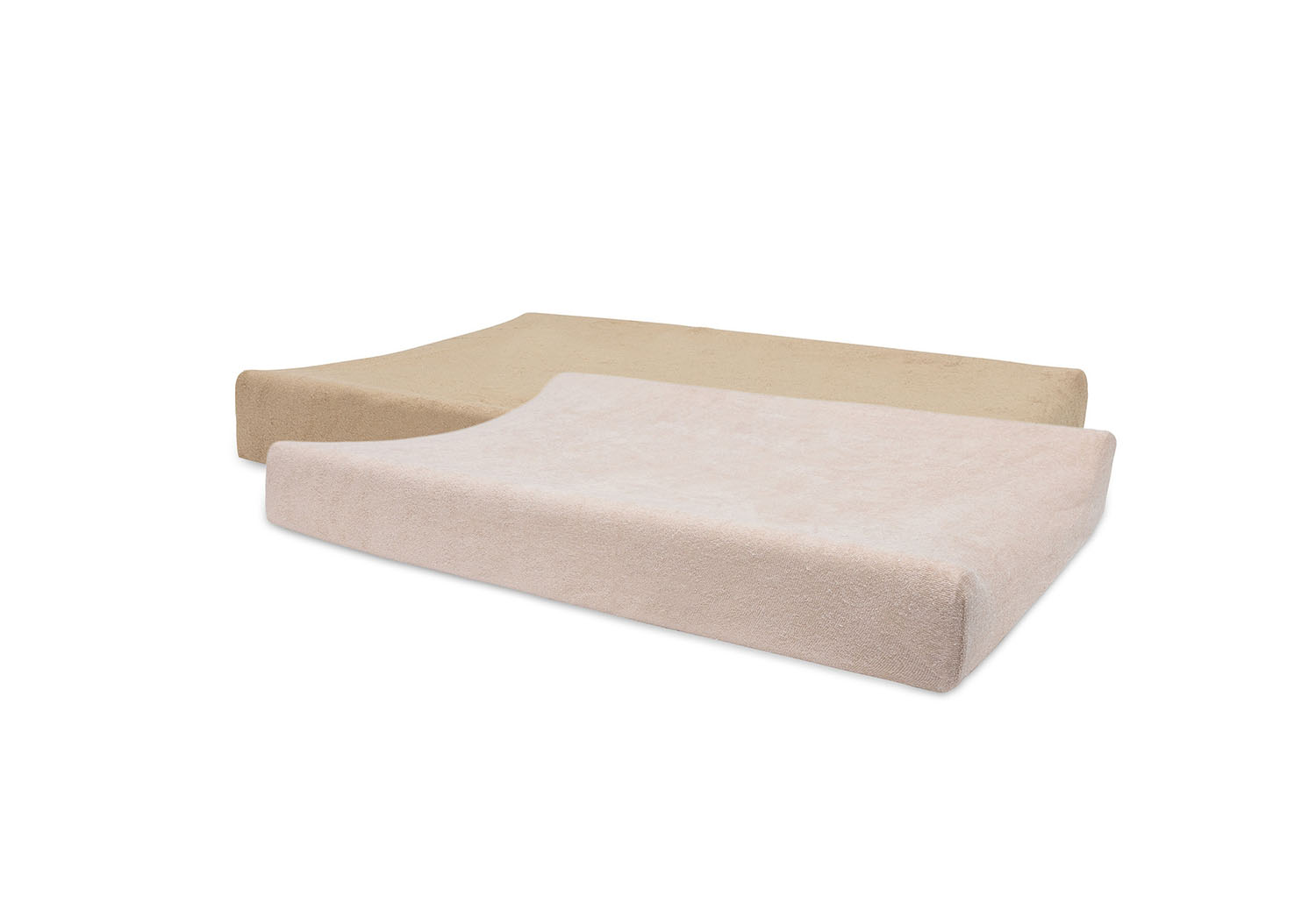 Wickelauflagenbezug 2er Set Frottee - Basic Wild Rose / biscuit (50x70 cm)