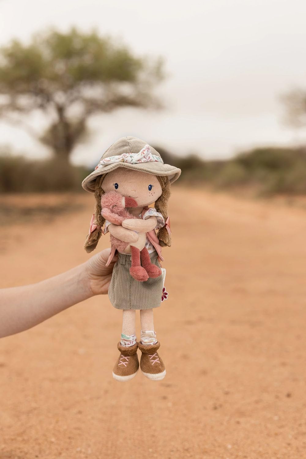 Stoffpuppe Ranger Rosa mit Flamingo - Safari Friends (35 cm)