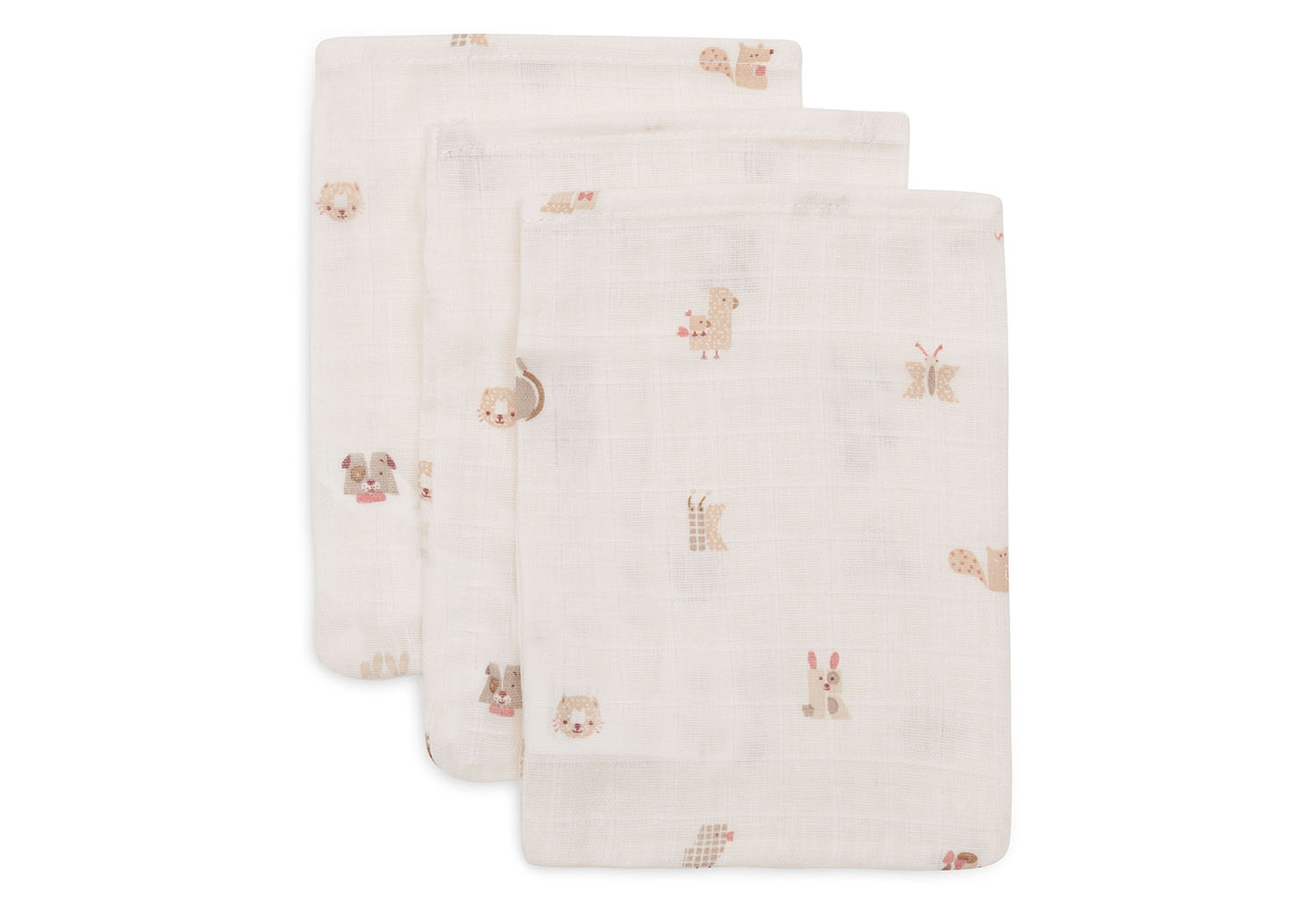 Waschlappen / Waschhandschuhe 3er Set - Animal Friends (15x20 cm)