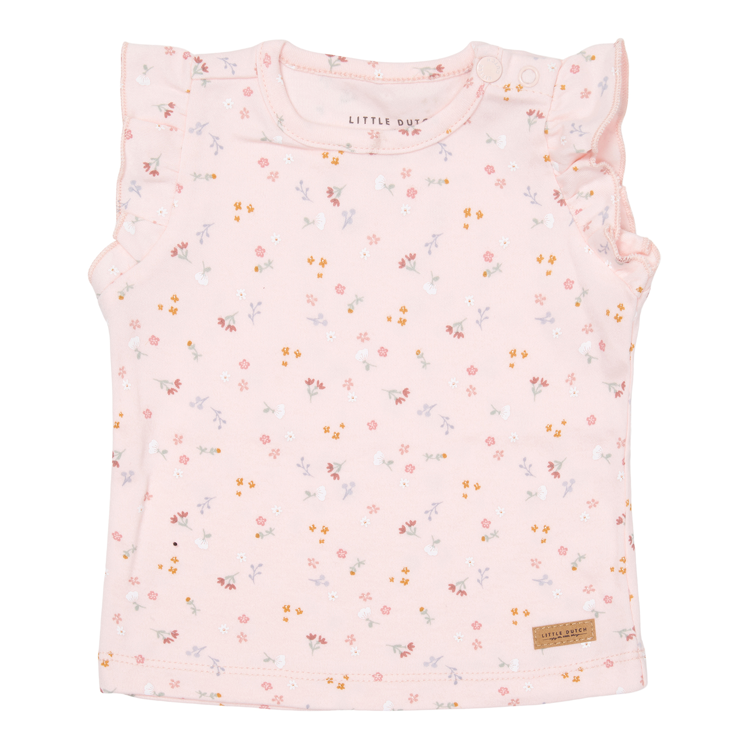 T-Shirt mit Rüschen Little pink Flowers (Gr. 68)