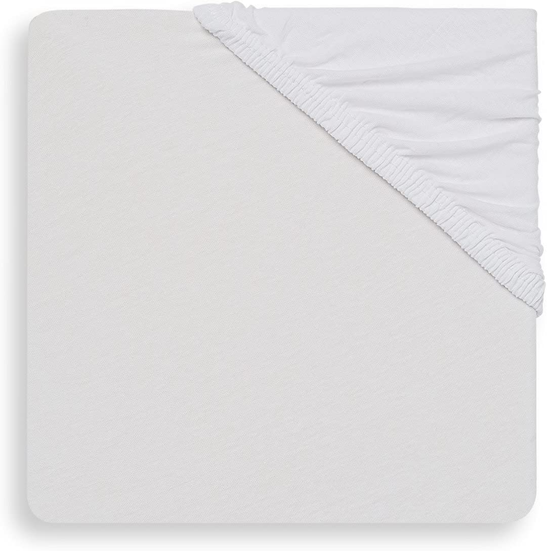Spannbettlaken für Babybett Jersey weiß (60x120 cm)