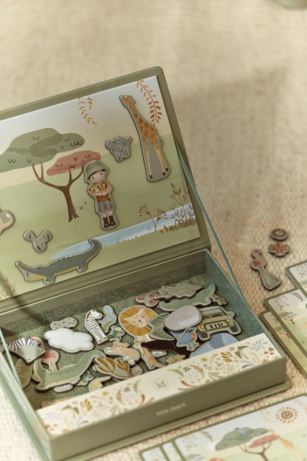 Magnet Spielbox - Safari Friends grün