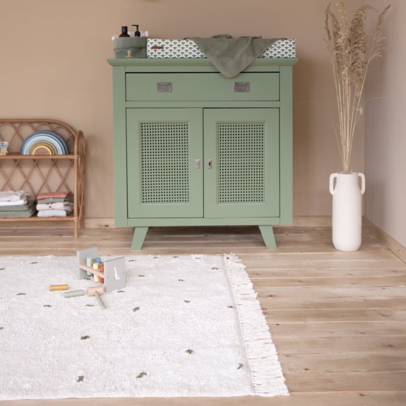 Teppich mit Punkten beige Pure olive (170x120 cm)