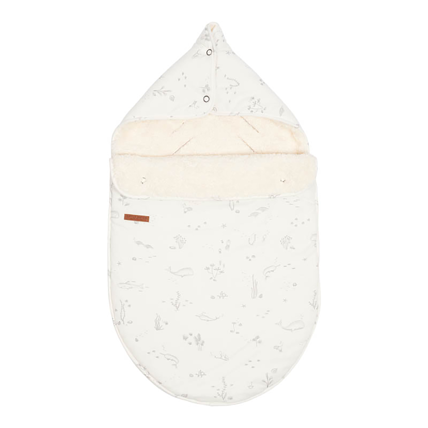 Fußsack für Babyschale Ocean weiß