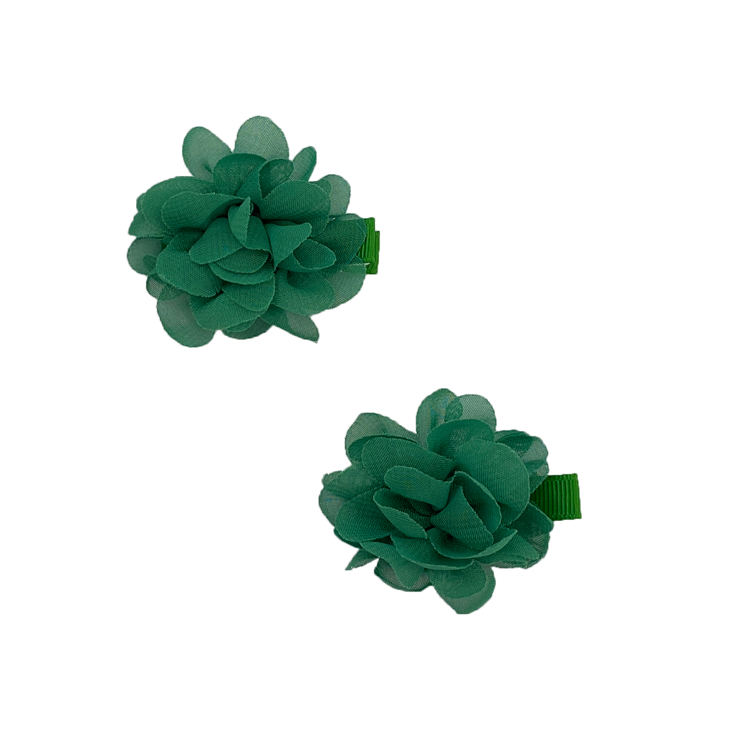 Haarspange Blume 2er Set dunkelgrün