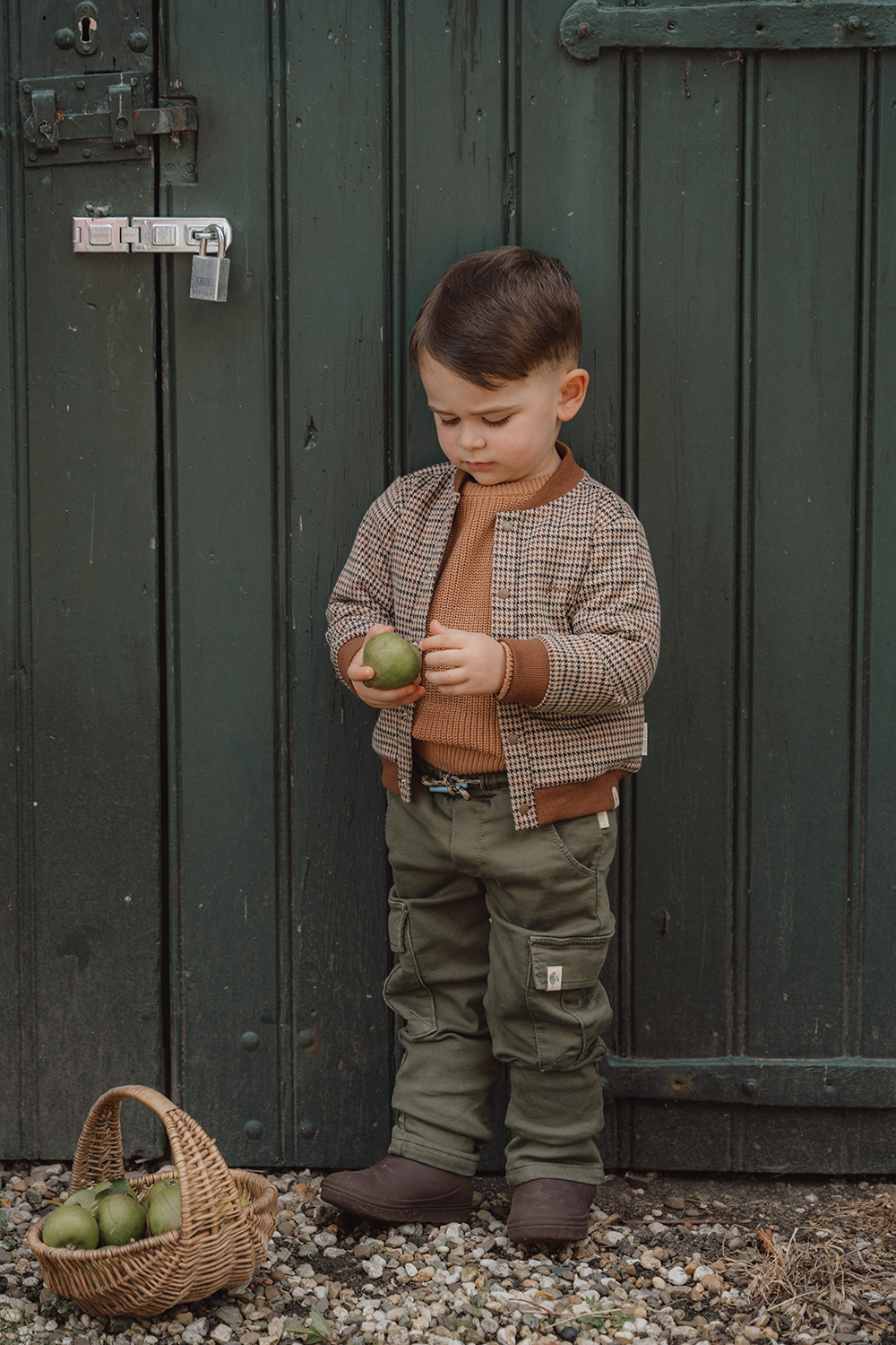 Long Sleeve Shirt / Pullover Strick - Little Farm braun (Gr. 92)