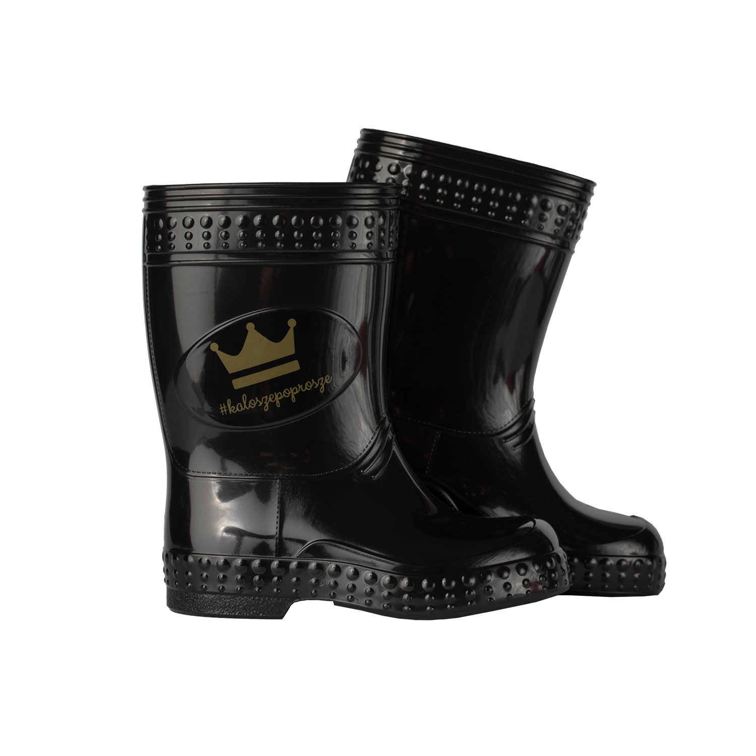 Gummistiefel / Regenstiefel Royal Child Krone schwarz (Gr. 25/26)