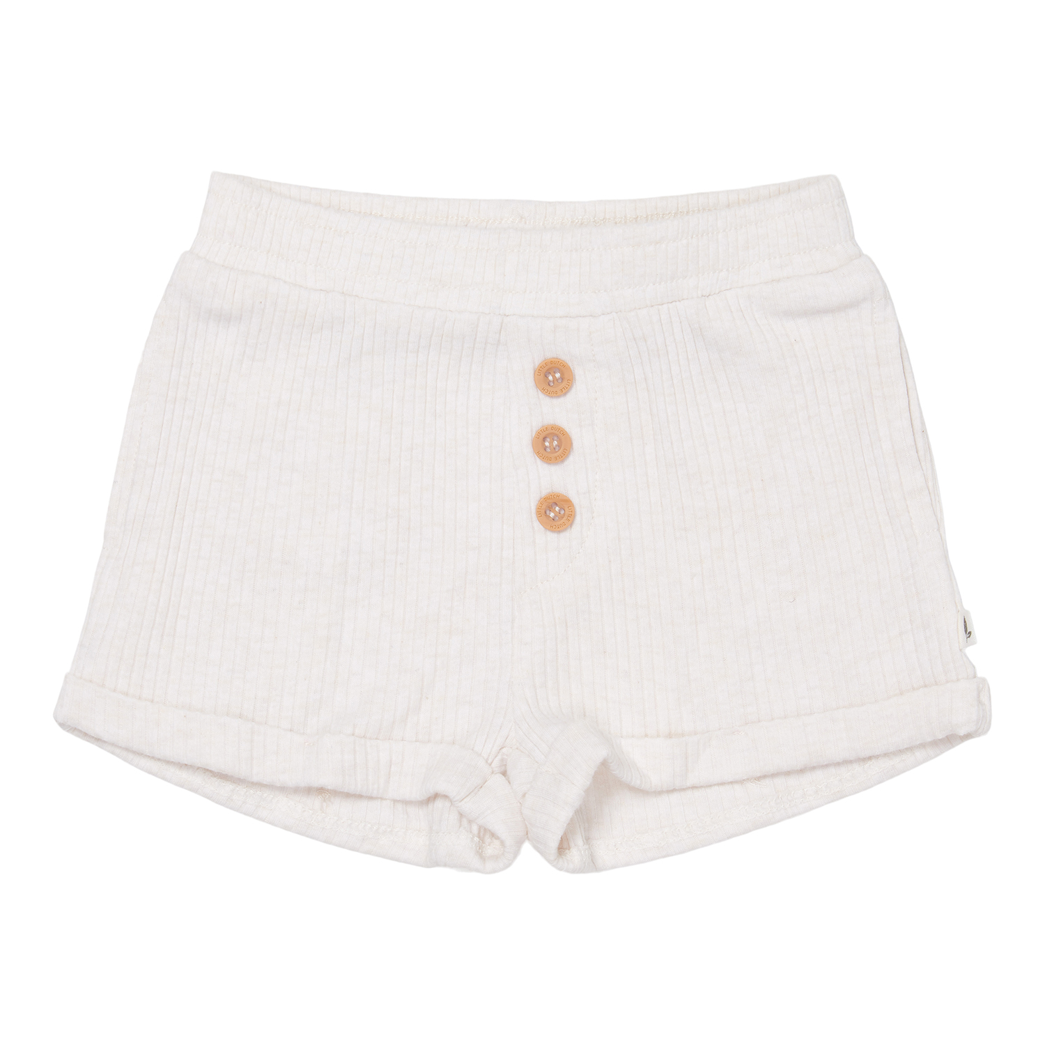 Kurze Hose / Shorts mit Tasche Rippe sand (Gr. 80)