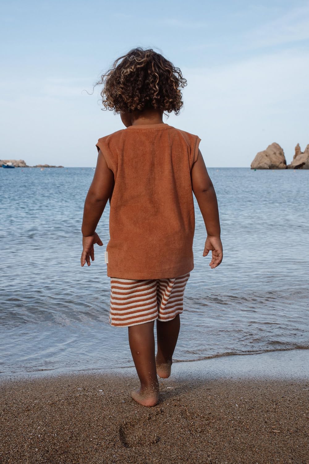 Bekleidungsset aus Tank Top und Shorts - Ocean World braun (Gr. 98/104)