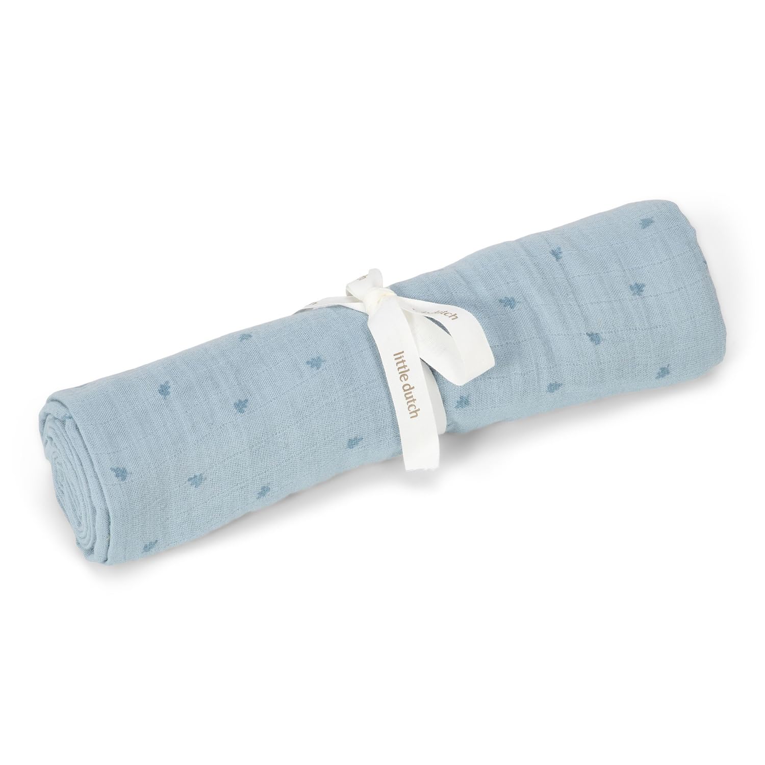Musselin Swaddle Tuch / Pucktuch Pure Denim Blue - Essentials blau (120x120 cm)