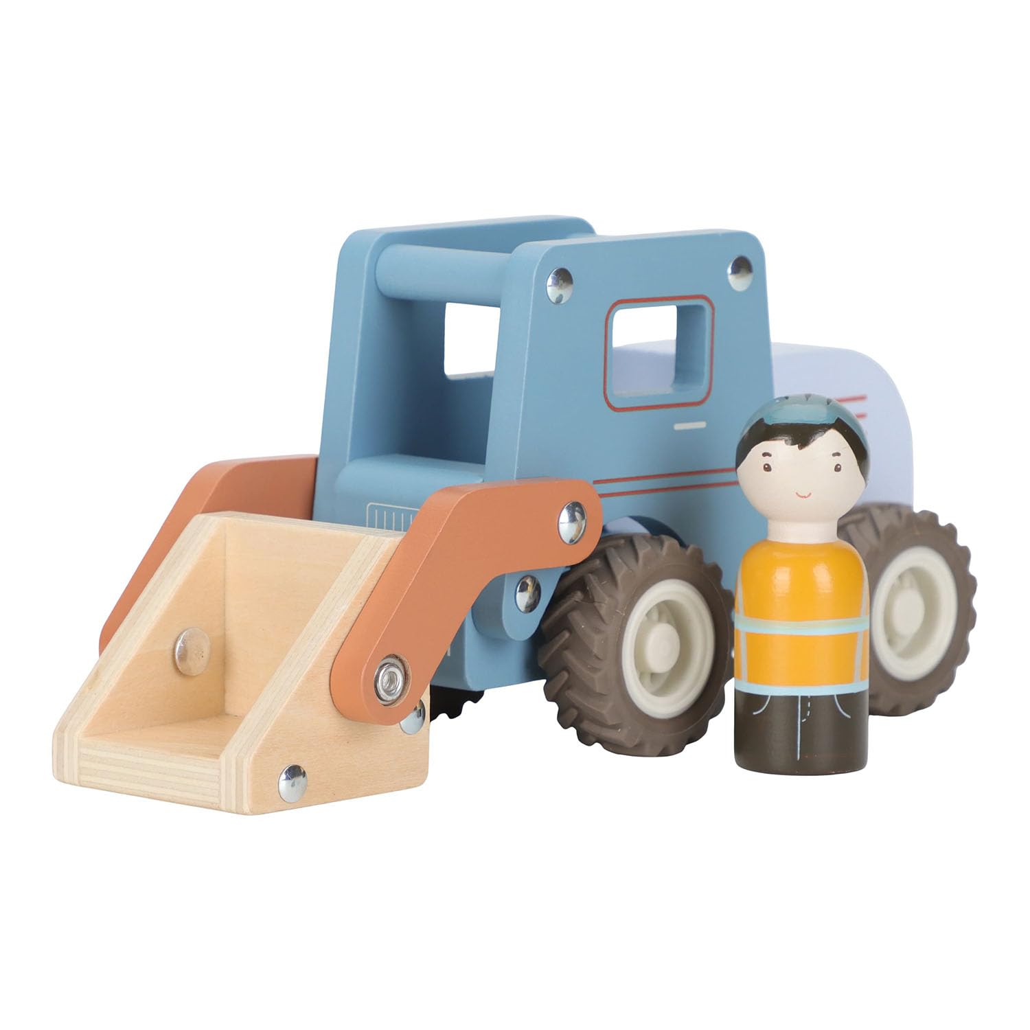 Holz Bulldozer - Essentials blau
