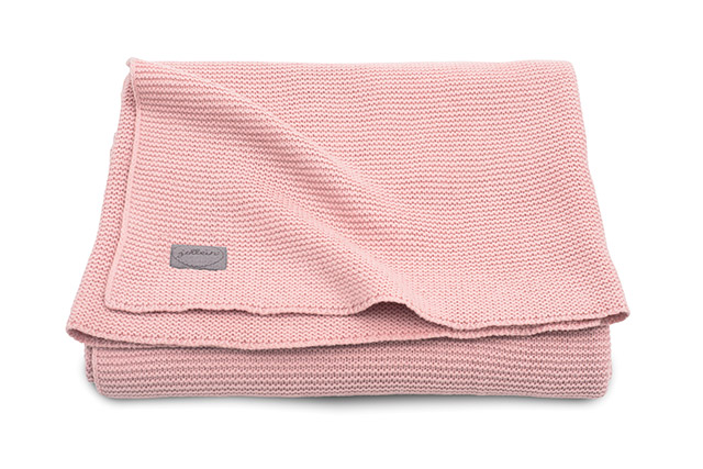 Kinderdecke Strickdecke Basic knit blush rosa (100x150 cm)