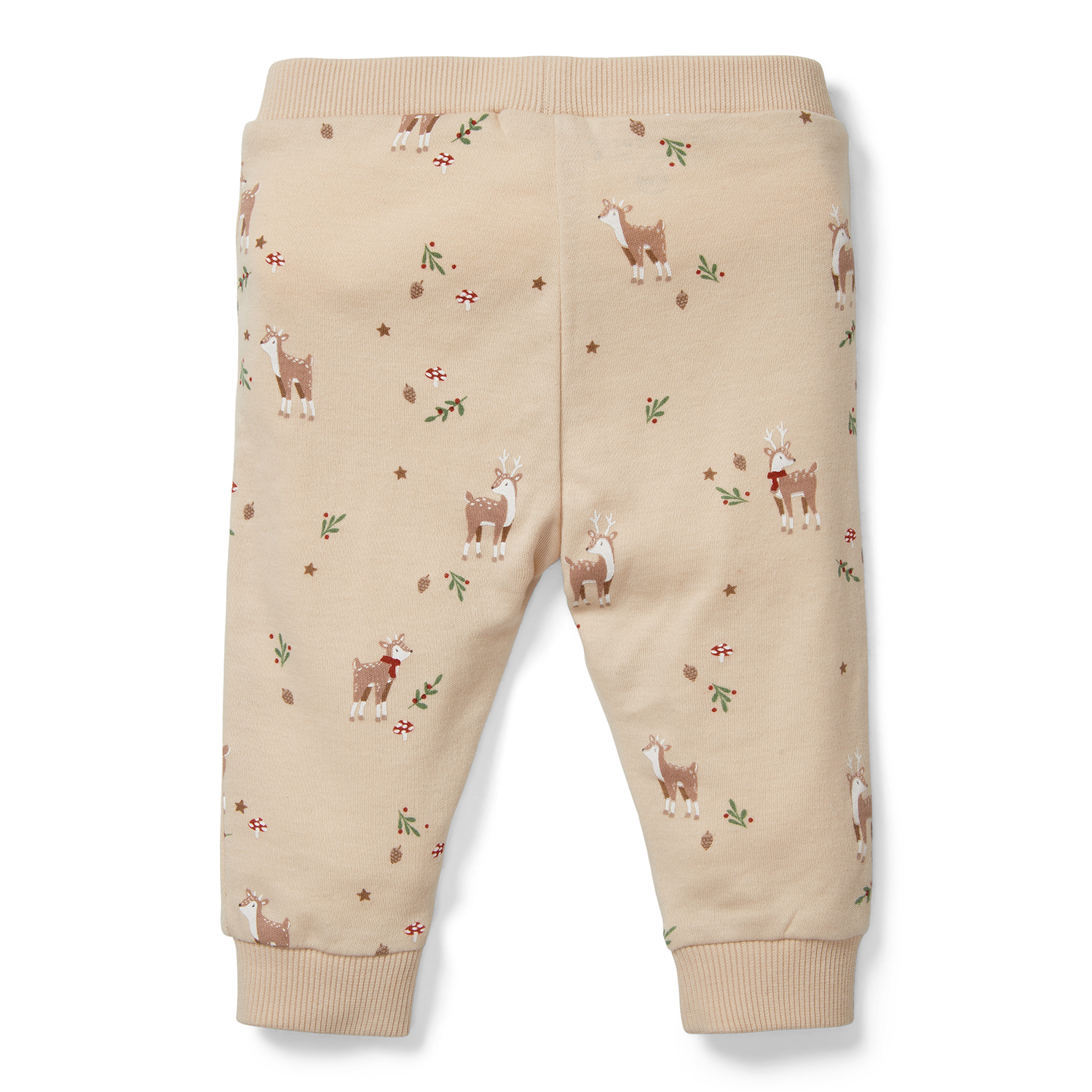 Pyjama / Schlafanzug zweiteilig - Weihnachten beige (Gr. 50/56)