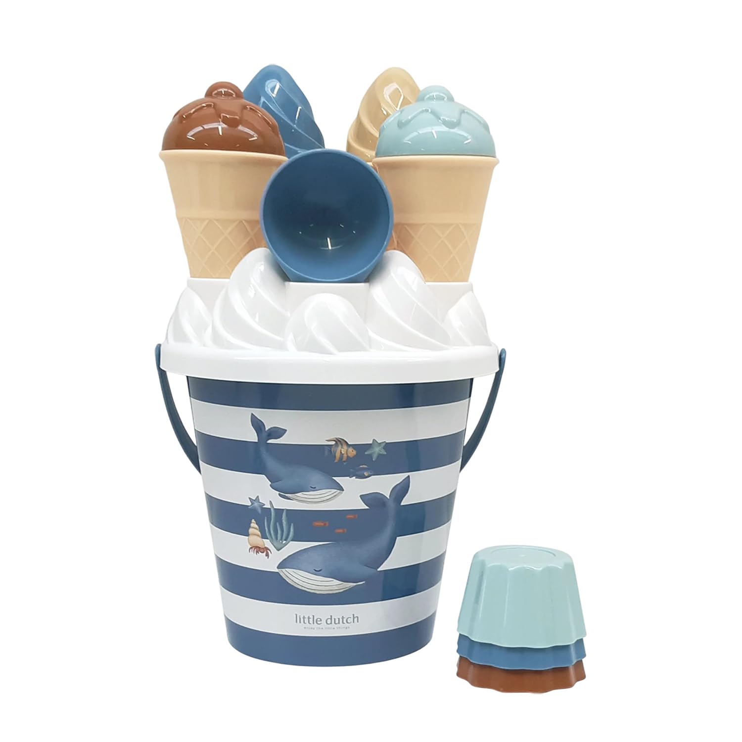 Sandspielzeug Eimer Set Eis 14-teilig - Ocean World blau