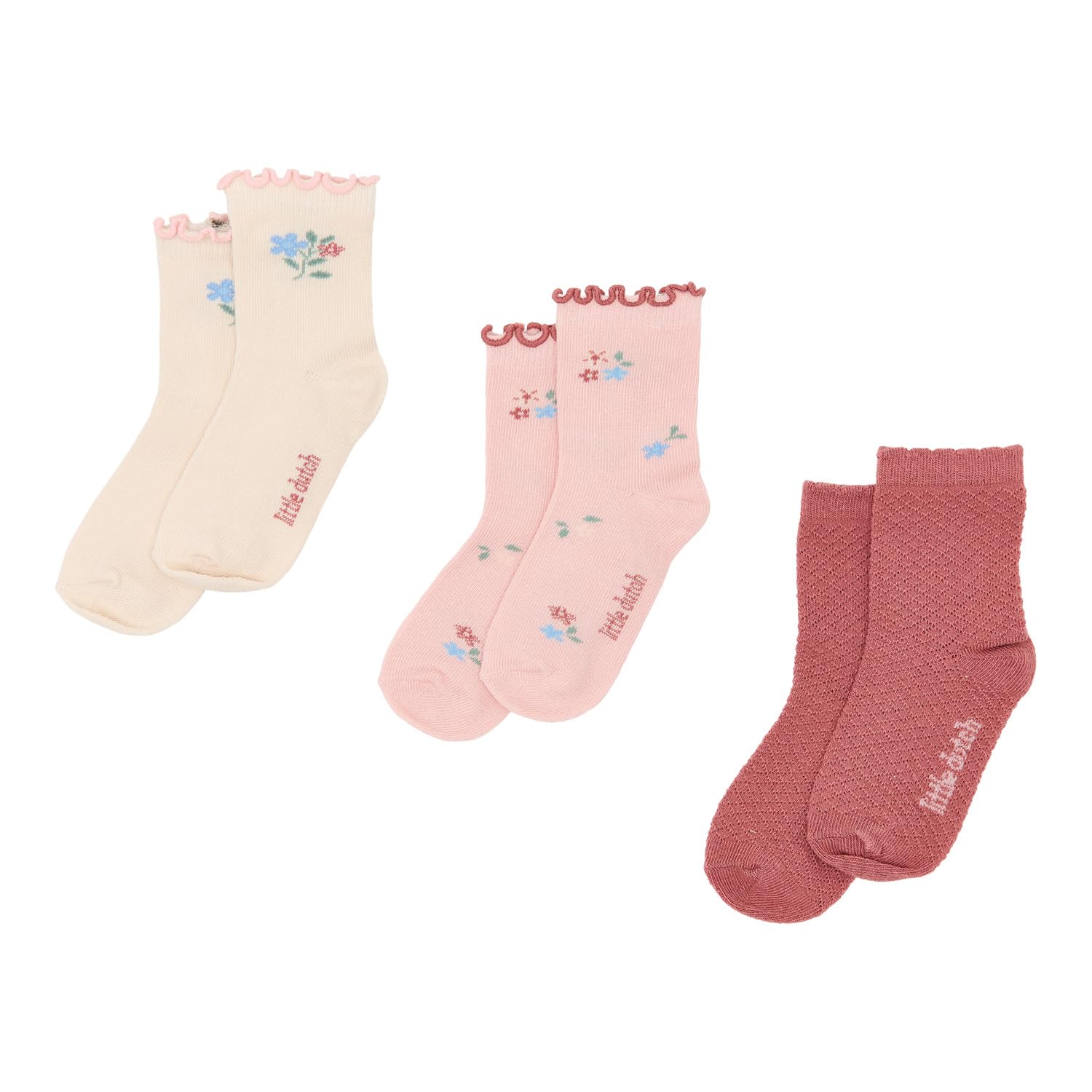 Babysocken 3er Set - Fairy Garden rosa beige (Gr. 17-19)