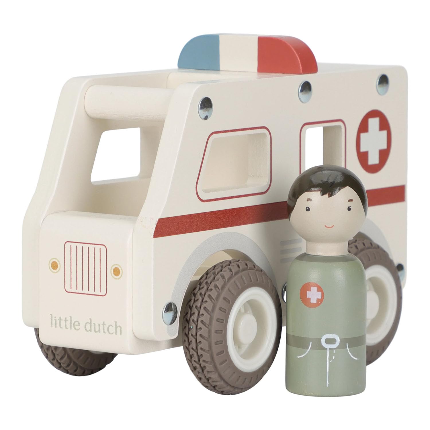 Holz Auto Krankenwagen - Essentials weiß