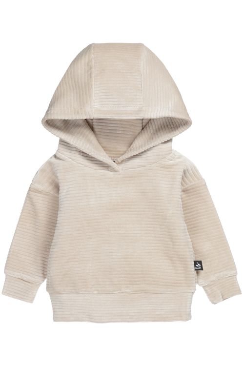 Kapuzenpullover  / Hoodie Cord samt beige (Gr. 62/68)