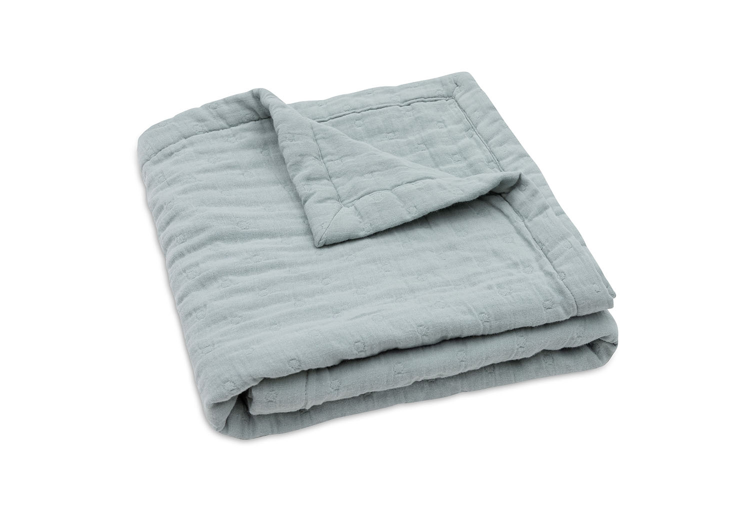 Babydecke Musselin - Jacquard Sea Green (75x100 cm)