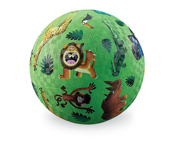 Naturkautschuk Ball Wilde Tiere grün Ø 18 cm