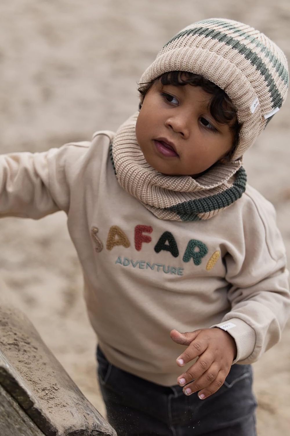 Long Sleeve Shirt / Pullover Warm Taupe - Safari Friends beige (Gr. 74)