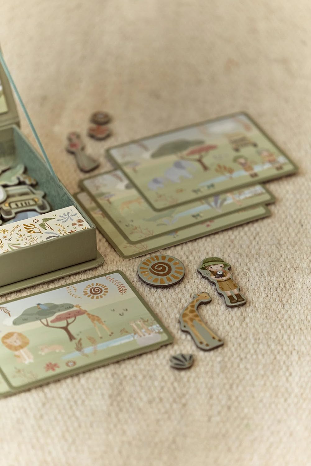 Magnet Spielbox - Safari Friends grün