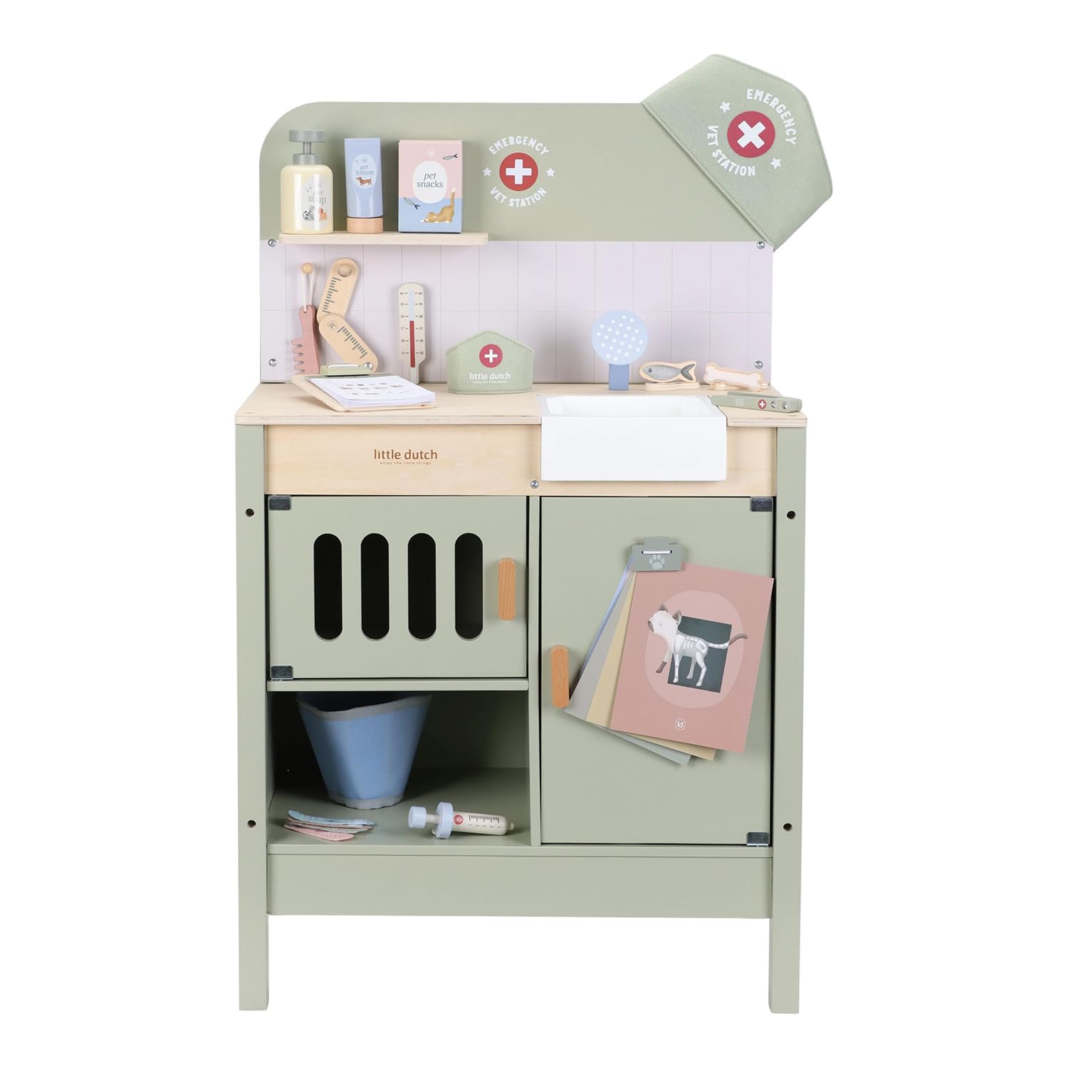 Holz Tierarztpraxis mit Zubehör - Essentials mint Holz Tierarztpraxis mit Zubehör - Essentials mint