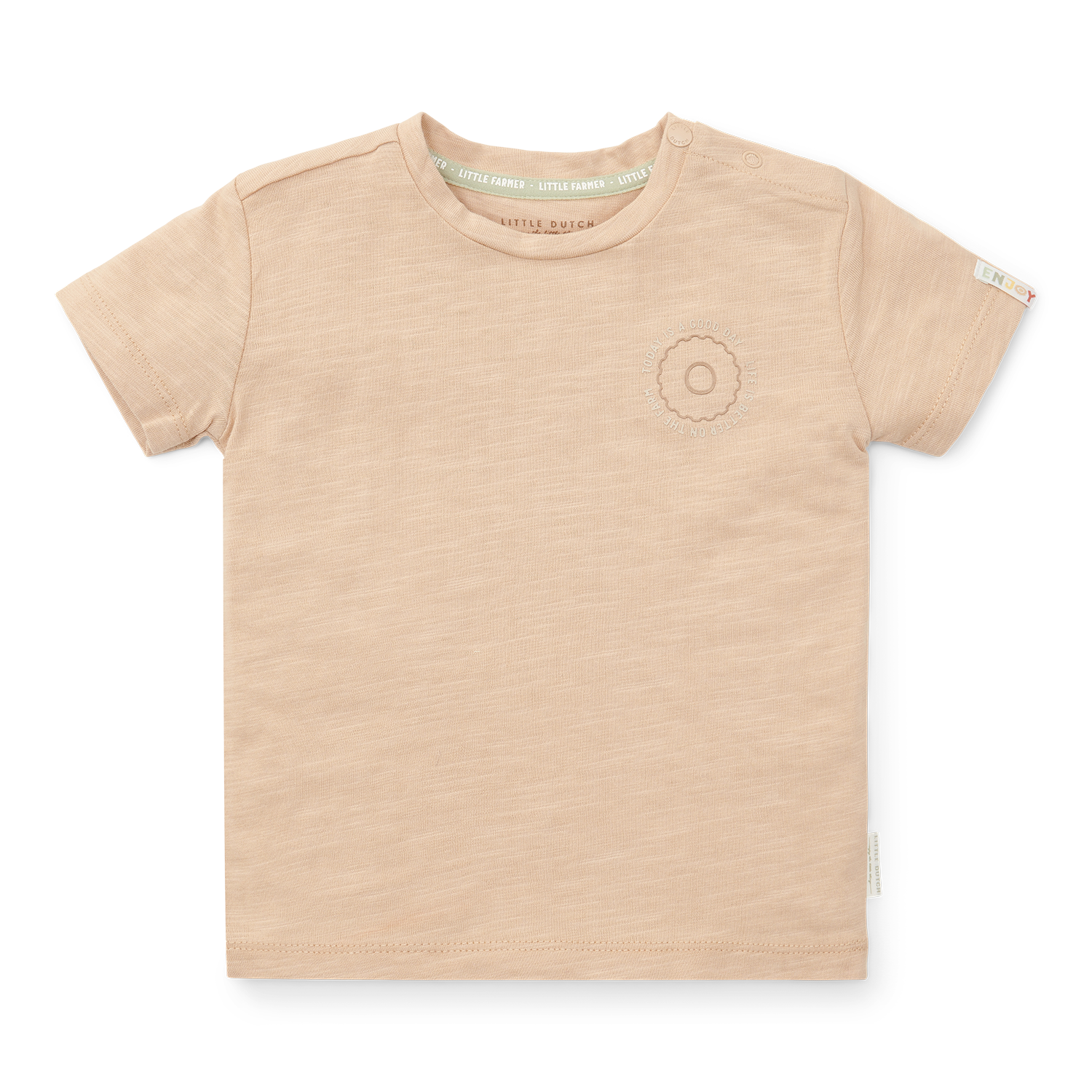 T-Shirt Slub Jersey Little Farm beige (Gr. 80)