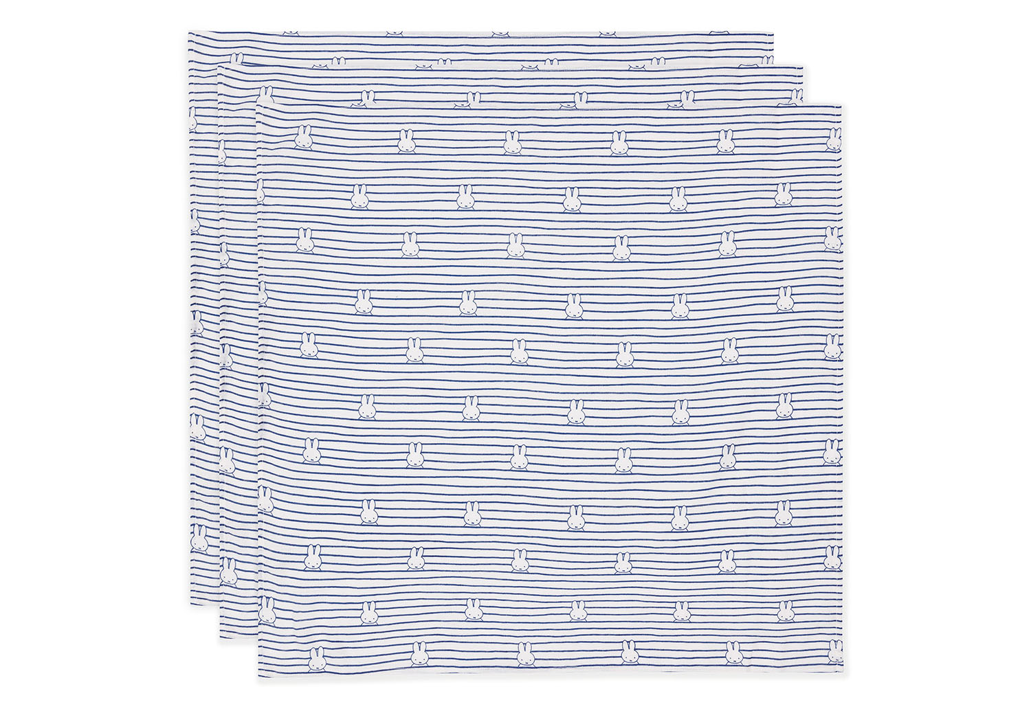 Mulltücher 3er Set Miffy Stripe navy (70x70 cm)