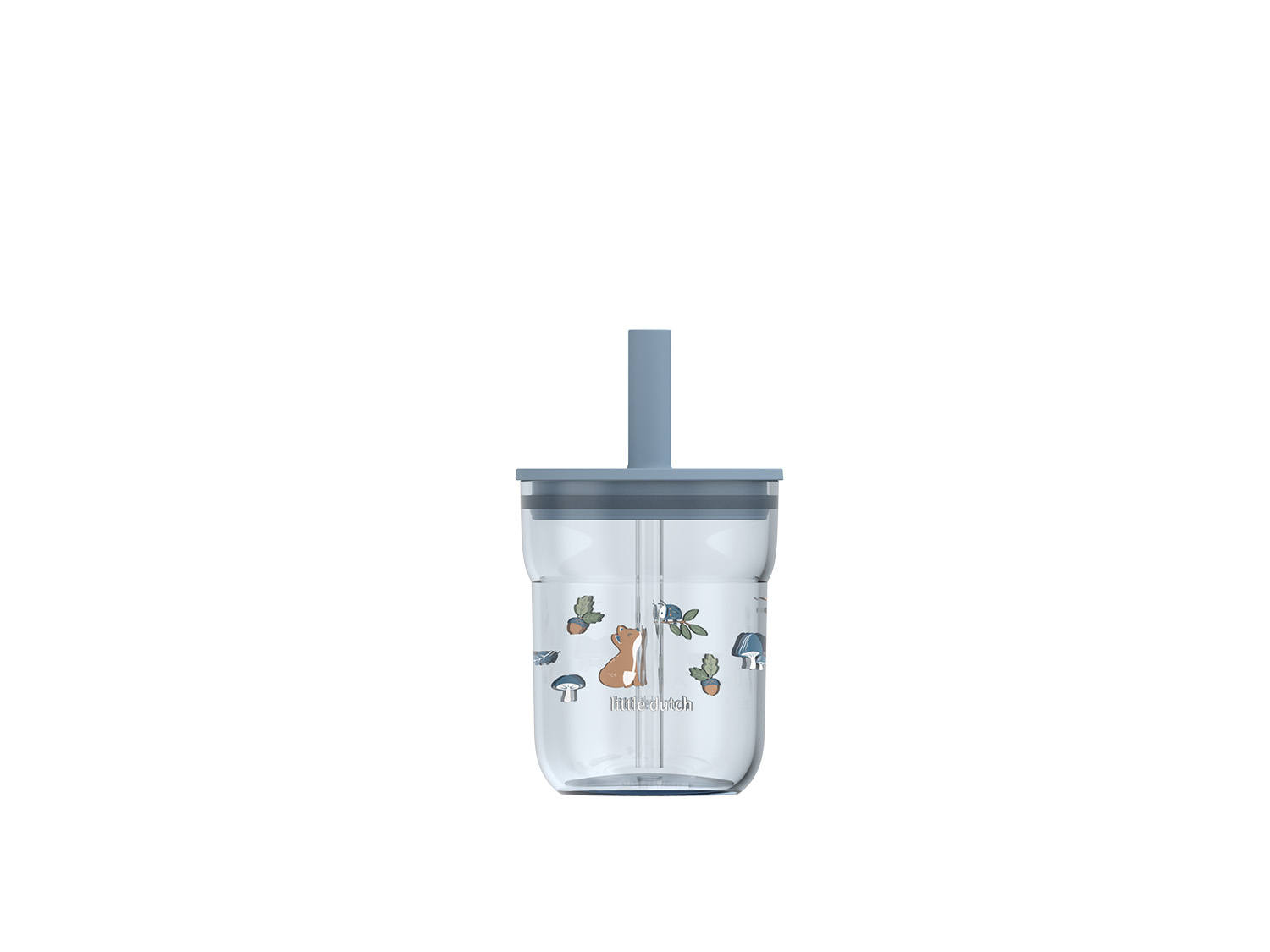 Kinder-Trinkglas mit Strohhalm Mio - Forest Friends 250 ml