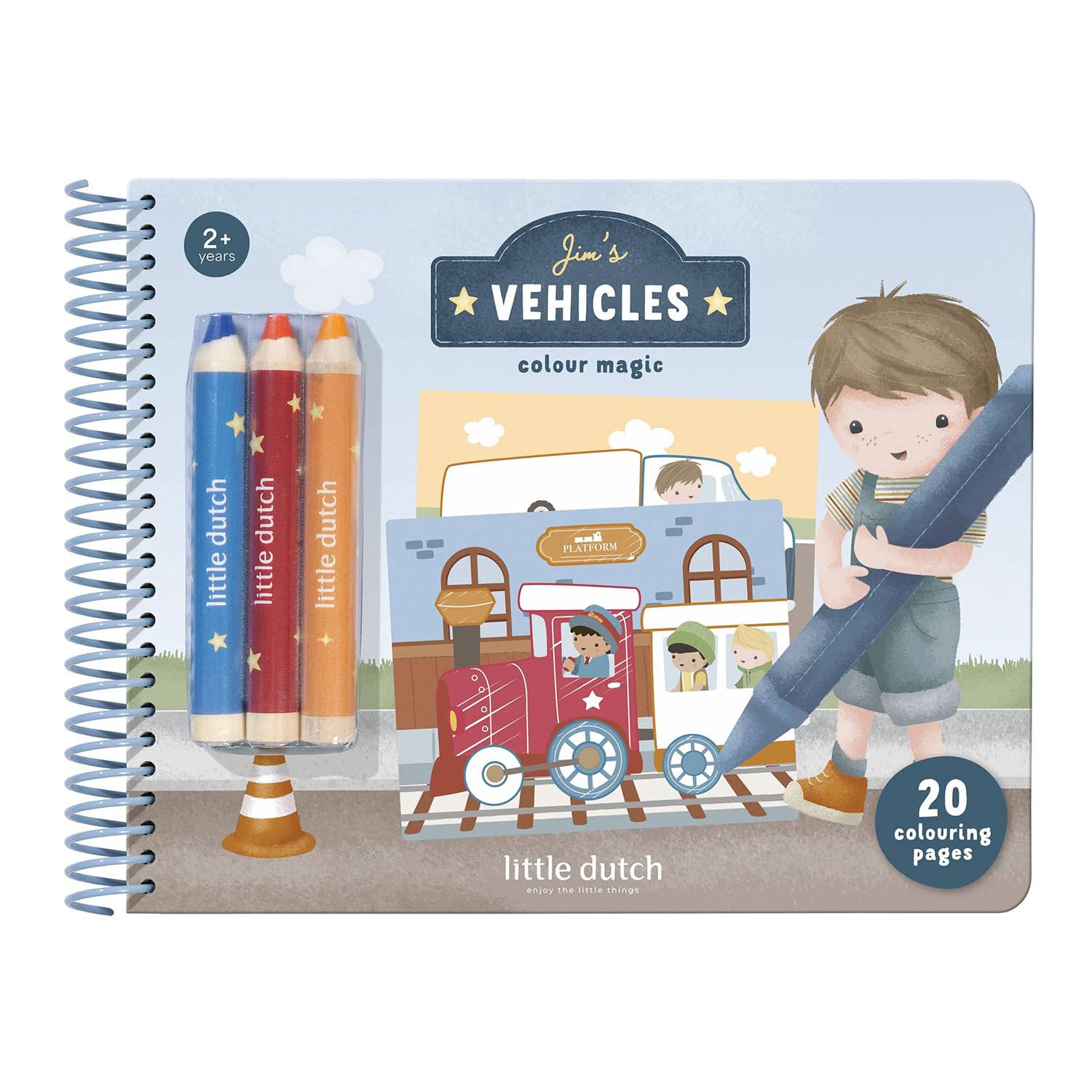 Malbuch mit Buntstiften - Jim's Vehicles