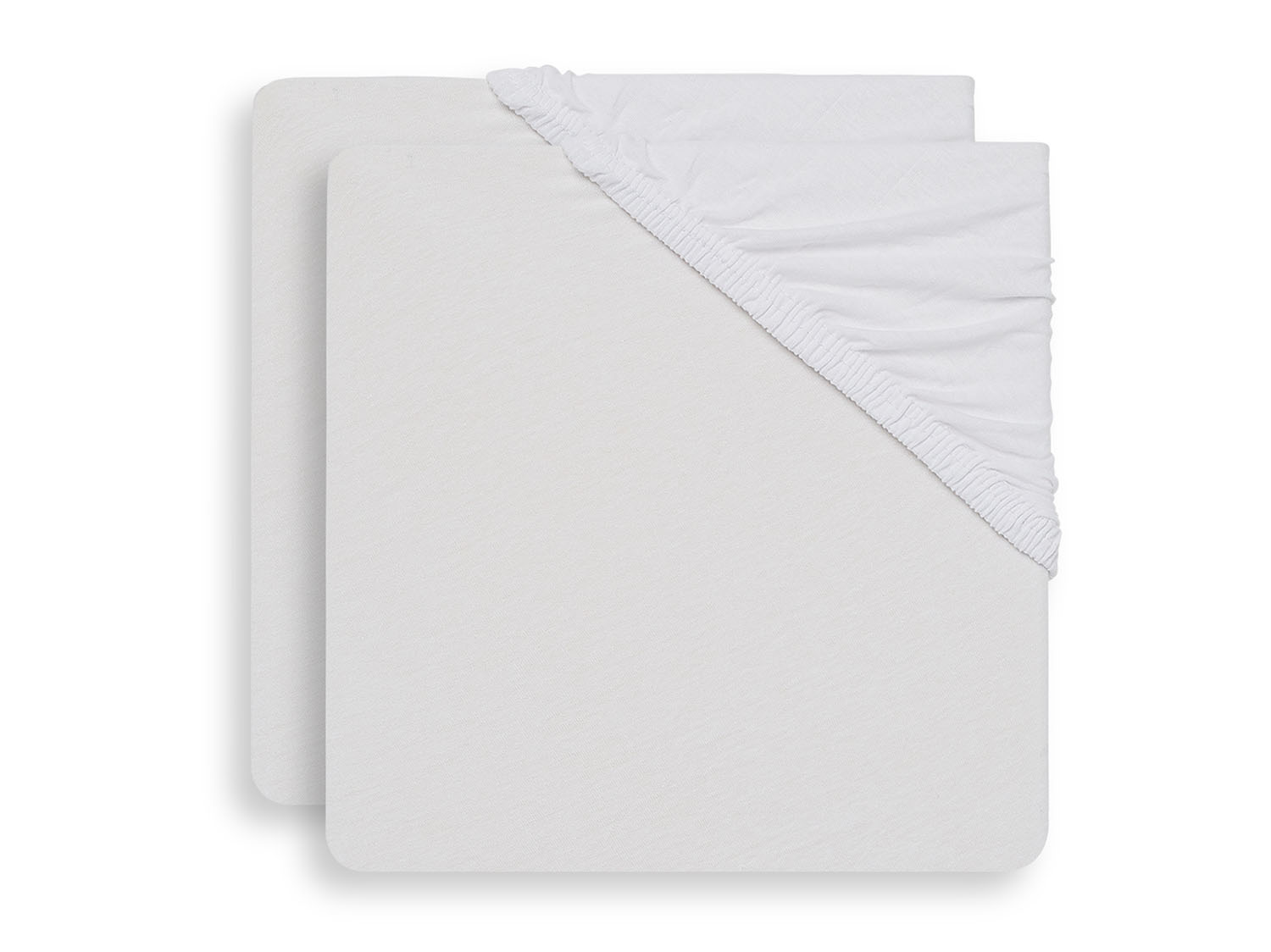Spannbettlaken für Babybett 2er Set Jersey weiß (60x120 cm)