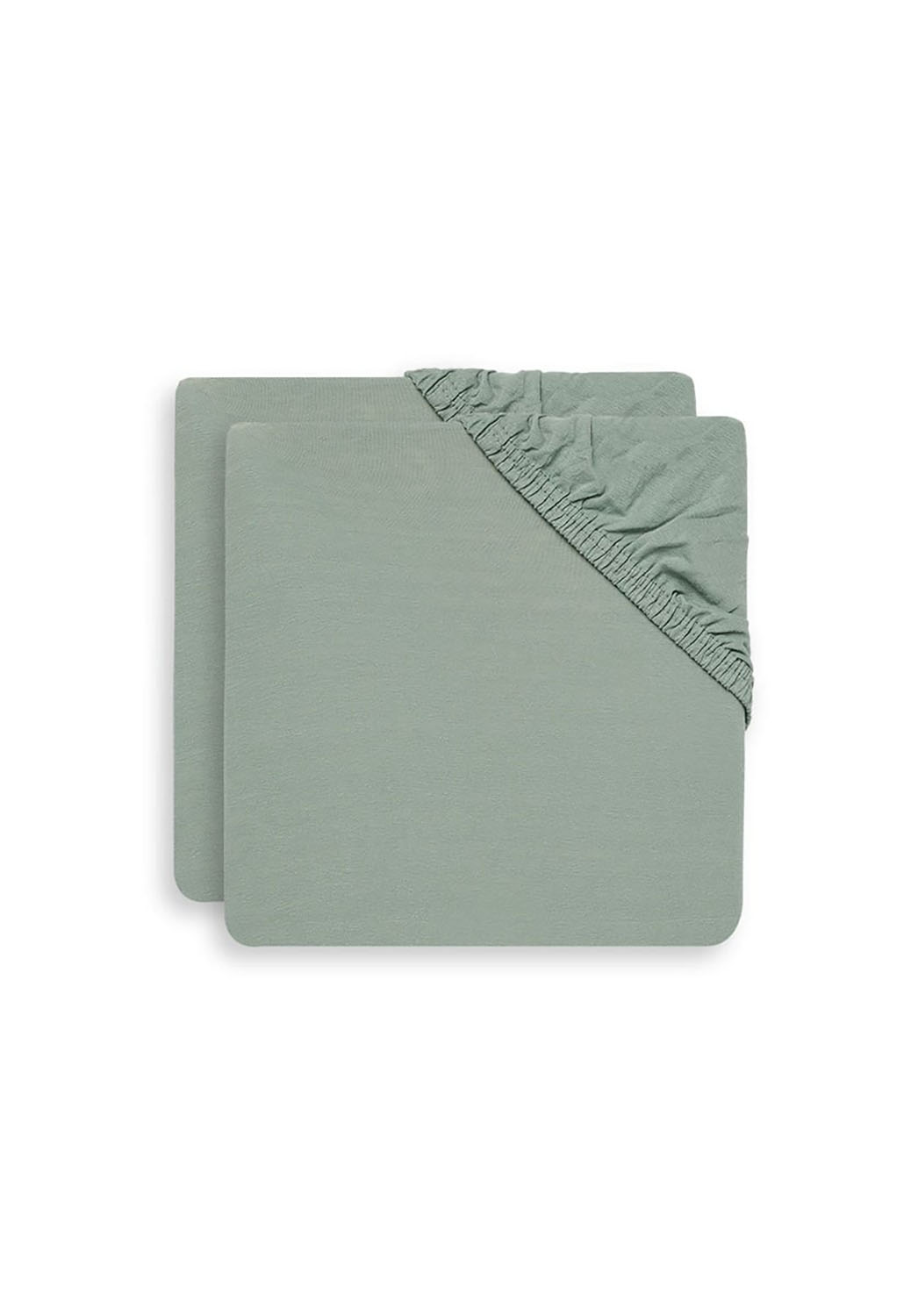 Spannbettlaken für Wiege 2er Set Jersey aschgrün (40x80 cm)